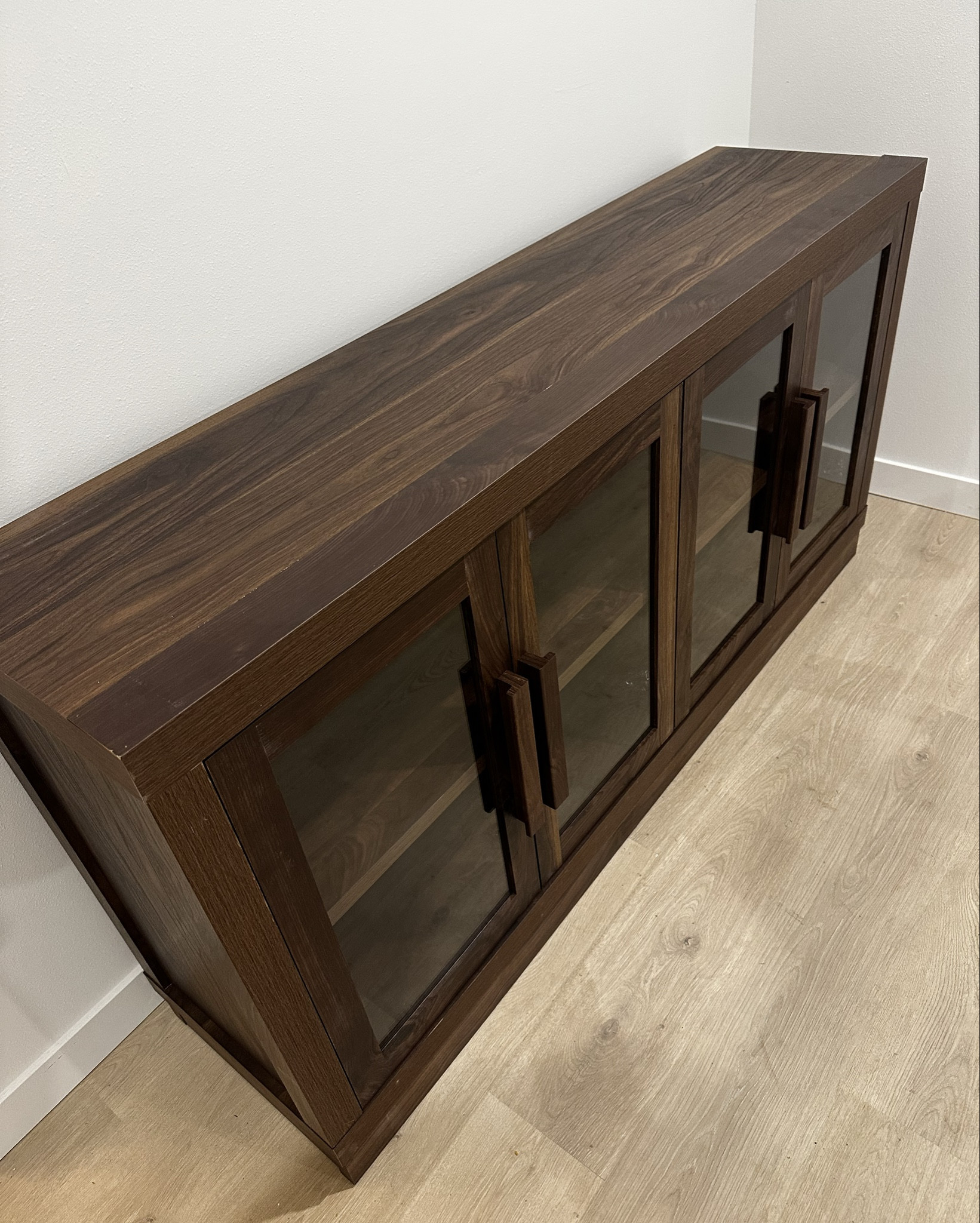 Walmart TV glass cabinet comes in 3 colors! Use as a console table or TV stand. Great size! Looks high end.

#LTKHome