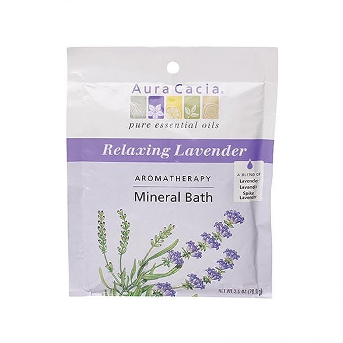 Aura Cacia Aromatherapy Mineral Bath, Relaxing Lavender, 2.5 ounce packet (Pack of 3) | Amazon (US)