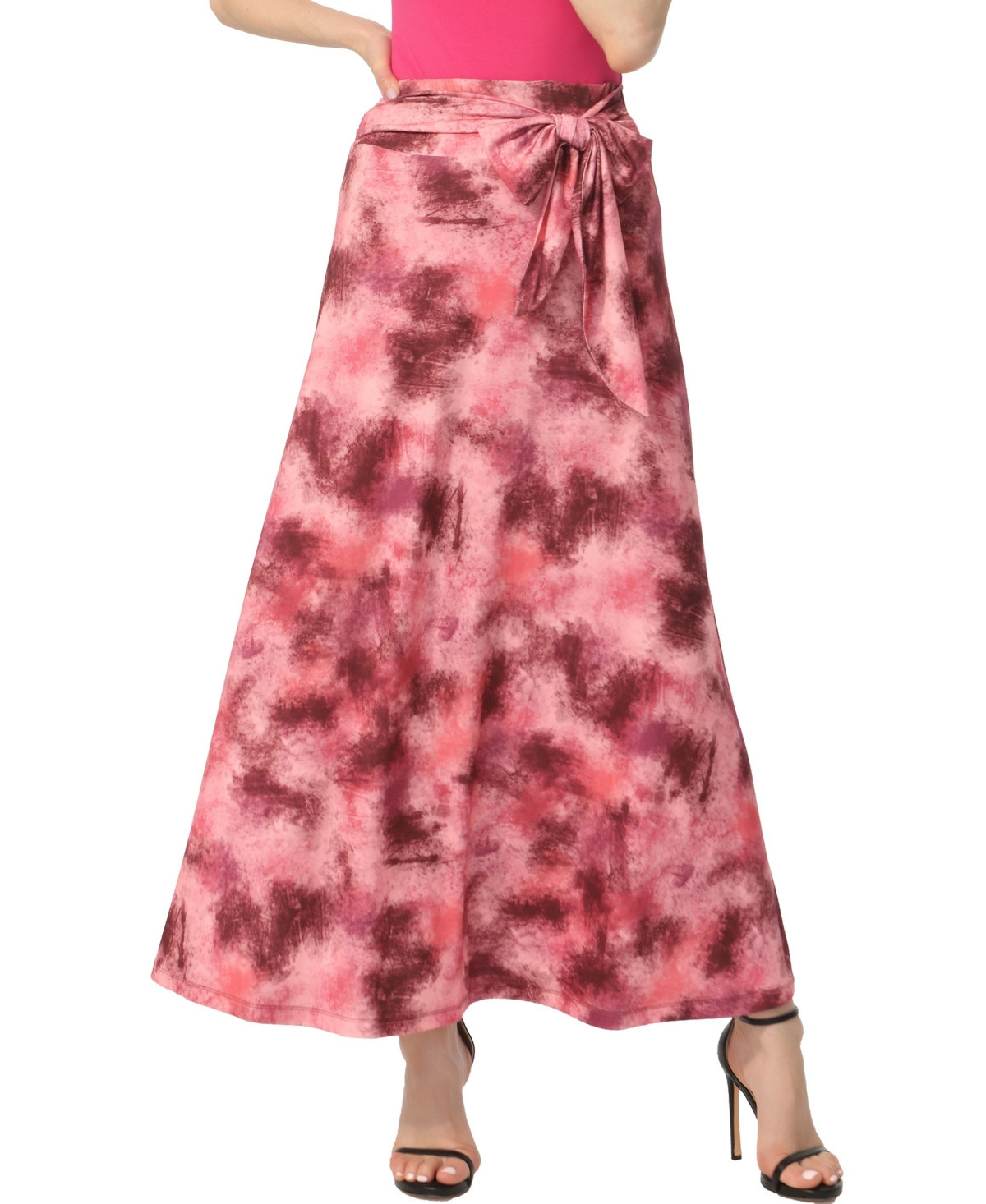 kimi + kai Women's Belted Pull On Maxi Skirt - Rose | Macy's