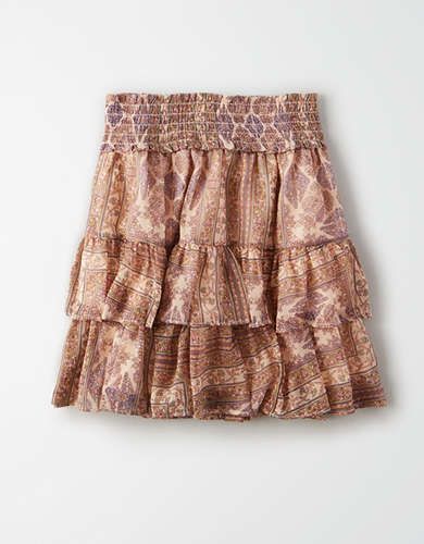 AE High-Waisted Chiffon Mini Skirt | American Eagle Outfitters (US & CA)
