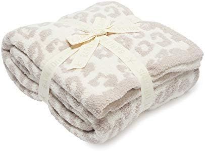 Barefoot Dreams CozyChic Barefoot in The Wild Throw Stone/Cream One Size | Amazon (US)