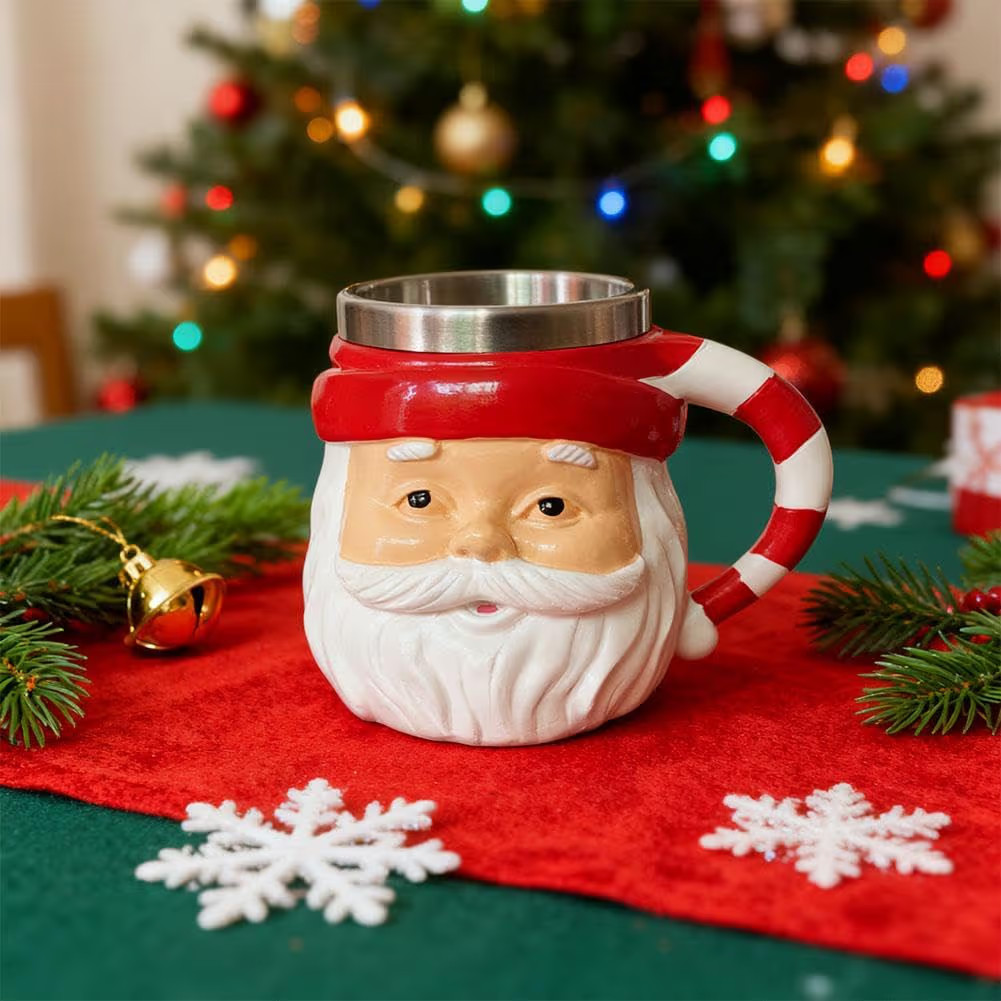 Christmas Santa Coffee Mugs,Vintage Santa Claus Heads Ceramic Mug,3D Christmas Mugs Drinkware Gif... | Amazon (CA)