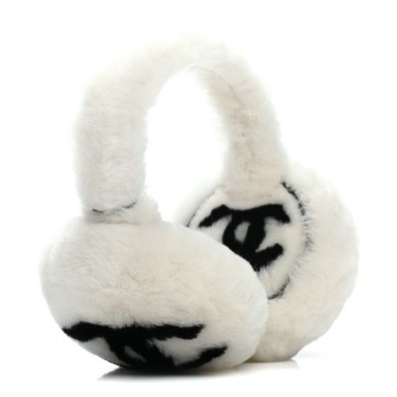 CHANEL

Shearling CC Ear Muffs White Black | Fashionphile