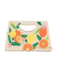 Beaded Lemon Clutch | TJ Maxx
