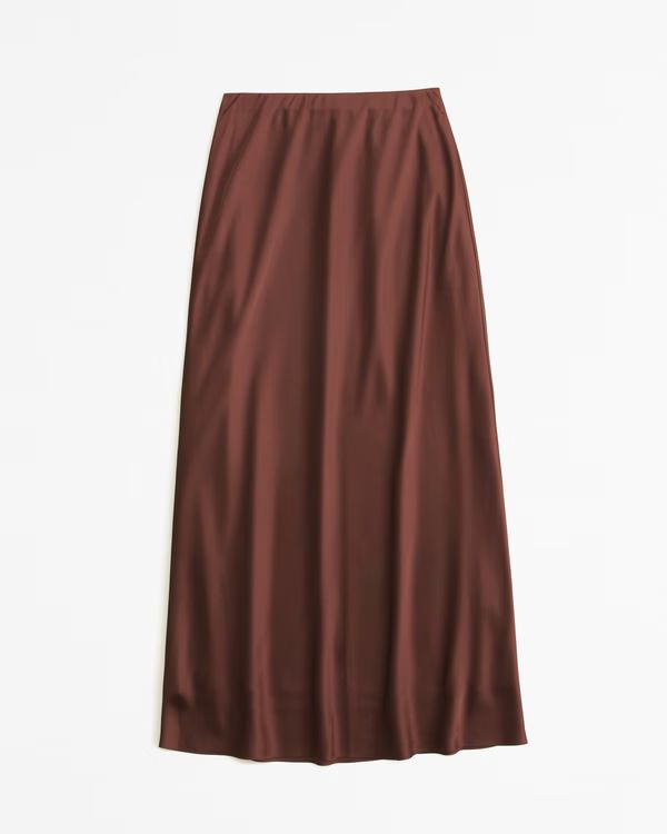 Satin Midi Skirt | Abercrombie & Fitch (US)