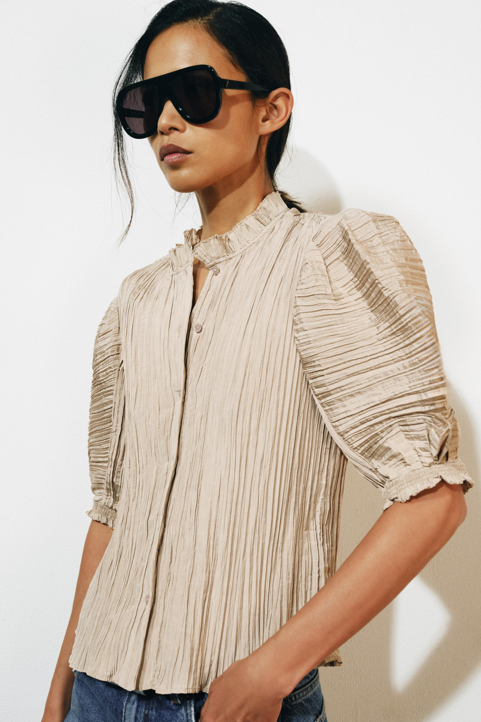 ZW COLLECTION PUFF SLEEVE SHIRT | Zara US