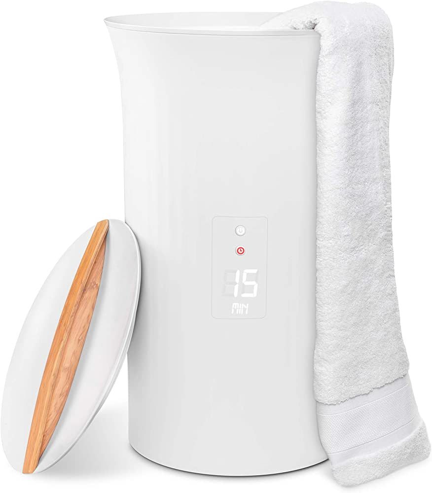 LiveFine Towel Warmer | Large Bucket Style Luxury Heater with LED Display, Adjustable Timer, Auto... | Amazon (US)