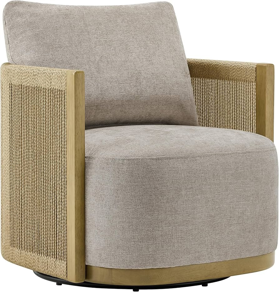 CHITA Braid Swivel Accent Chairs, Modern Comfy FSC Certified Armchair with Paper Cord & Wood Fram... | Amazon (US)