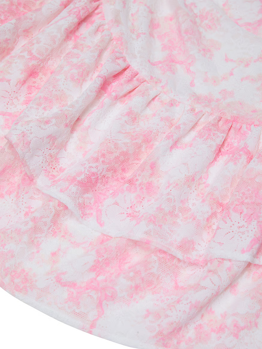 PINK x LoveShackFancy Strapless Lace Mini Dress | Victoria's Secret (US / CA )