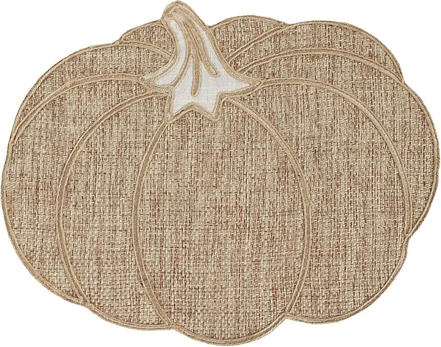 Amazon.com: Feuille Fall Placemats Set of 4 – Pumpkin Placemats for Thanksgiving Halloween Natu... | Amazon (US)
