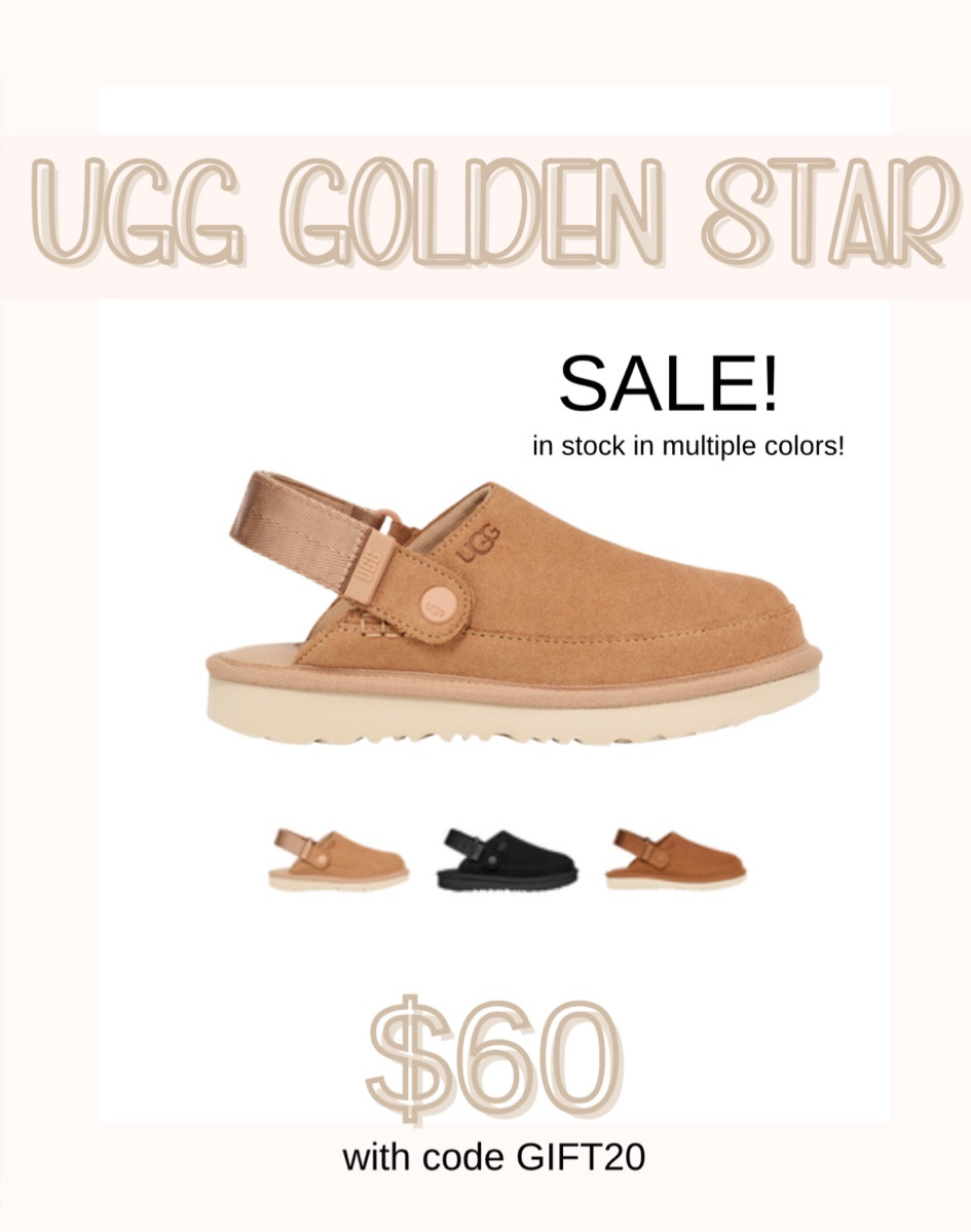 Ugg golden star clogs are not only back in stock but they are on sale 20% off with the code GIFT20 

Uggs slippers, Ugg shoes, Uggs, gifts for her, gifts for teen, gifts for mom, gifts for under $100, gift guide for her, teen gifts, gifts for everyone, gifts for anyone, best seller gifts 


#LTKShoeCrush #LTKHoliday #LTKGiftGuide
