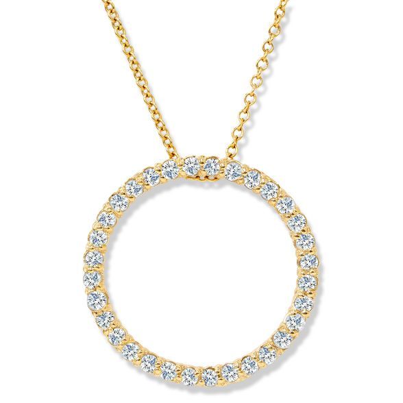 Pompeii3 1/2ct Circle Of Life Diamond 14k White or Yellow Gold Pendant Necklace | Target