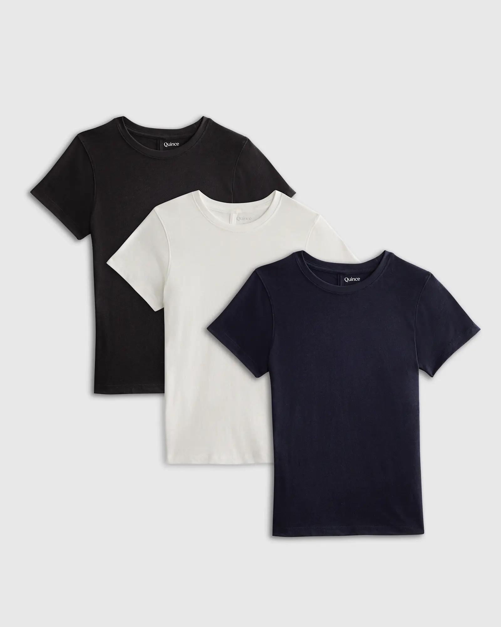 100% Organic Cotton Slub Crewneck Tee 3 Pack Bundle | Quince