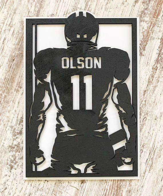 Custom Football Player Sign Personalized Last Name Player - Etsy | Etsy (US)