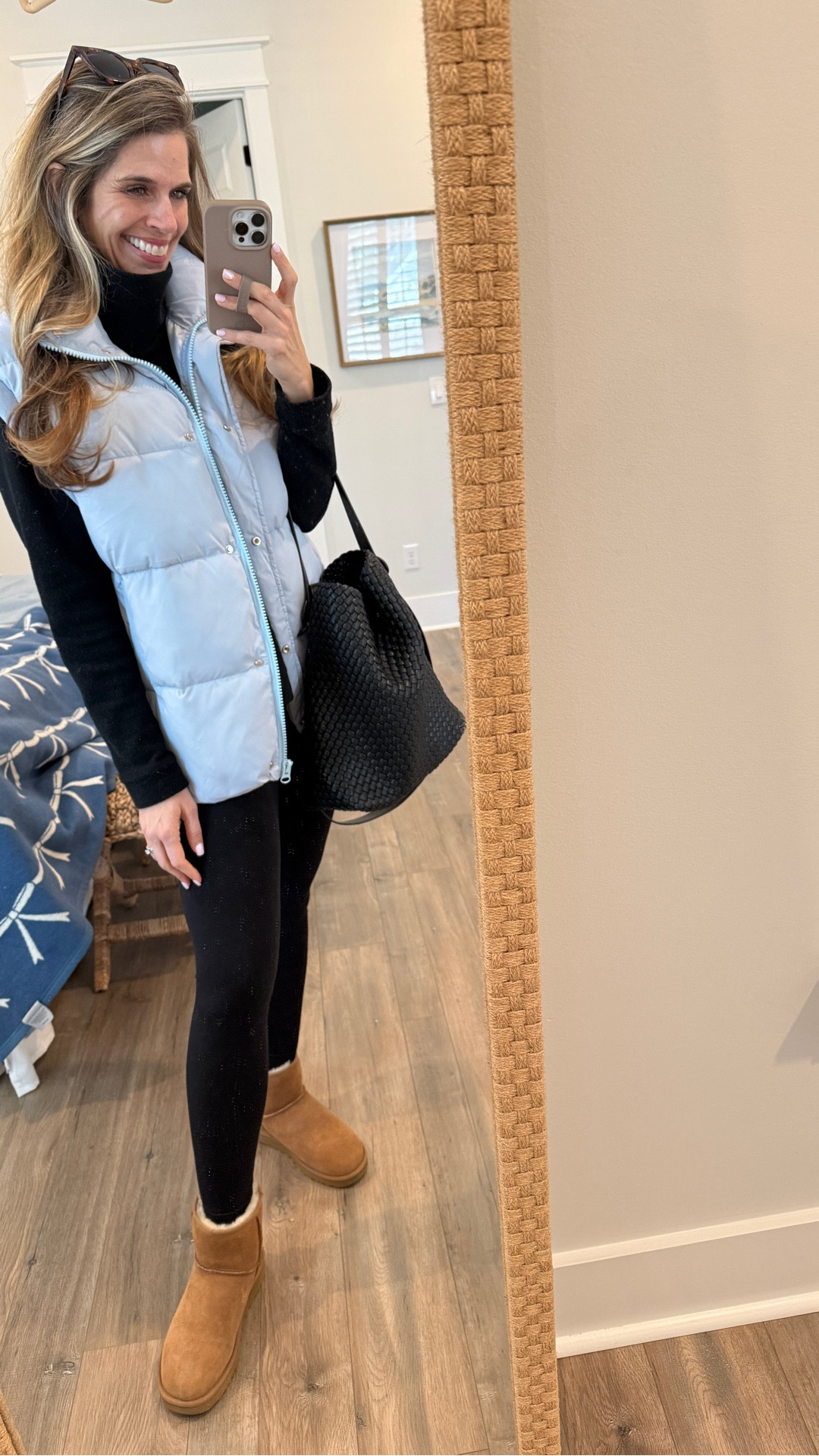 Warm and cozy today in my Amazon puffer vest an leggings. Uggs and a Dudley Stephen’s fleece. Vegan leather hobo bag


#LTKSeasonal #LTKootd #LTKSaleAlert