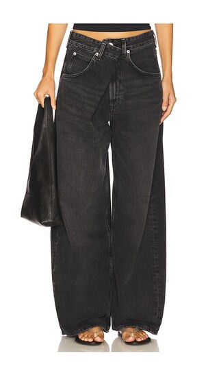 AGOLDE Vana Wide Leg Jeans in Black. - size 29 | Revolve Clothing (Global)