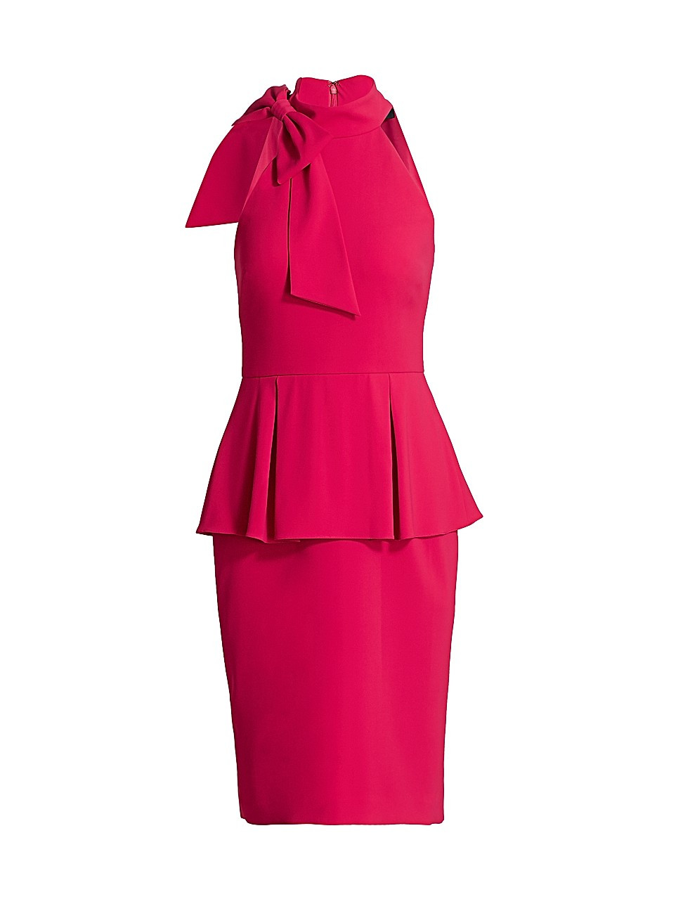 Badgley Mischka Women's Crepe Jersey Peplum Sheath Dress - Pink - Size 6 | Saks Fifth Avenue