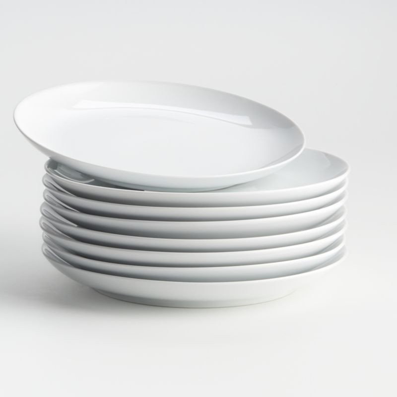 Aspen Coupe Salad Plates 8.5", Set of Eight + Reviews | Crate & Barrel | Crate & Barrel