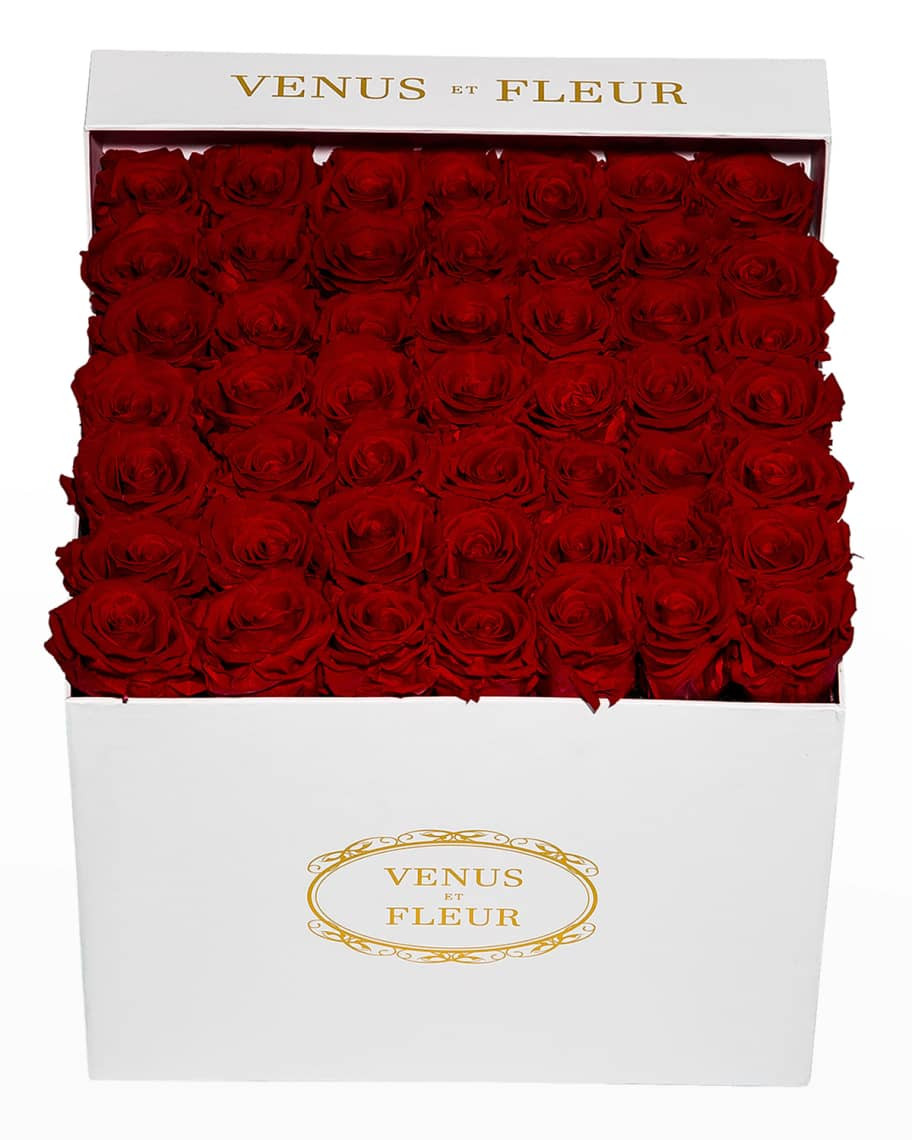 Venus ET Fleur Classic Large Square Rose Box | Neiman Marcus