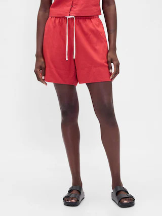 Linen-Blend Easy Shorts | Gap (US)