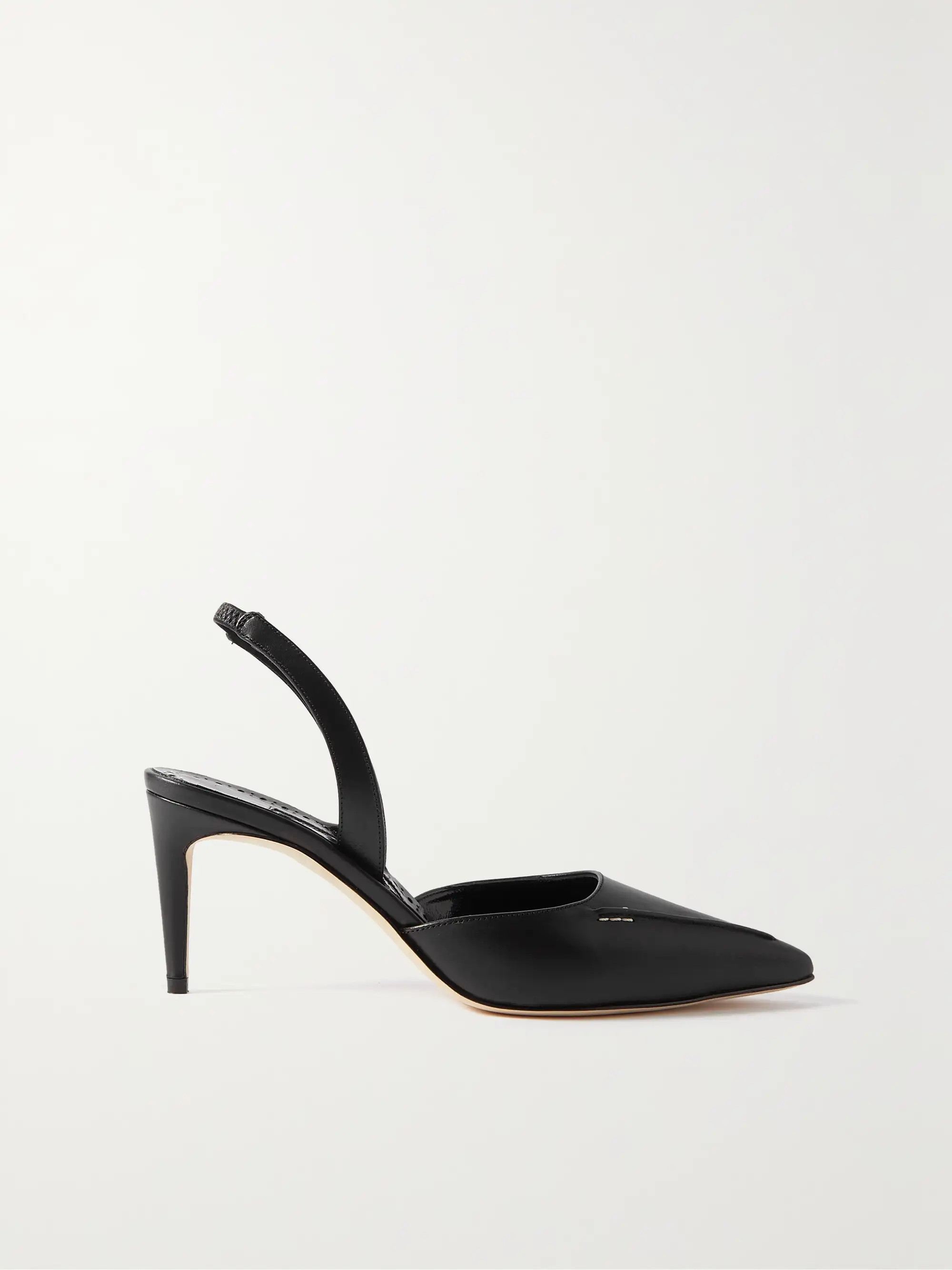 MANOLO BLAHNIK Homeralsi 70 embroidered leather slingback pumps | NET-A-PORTER | NET-A-PORTER (US)
