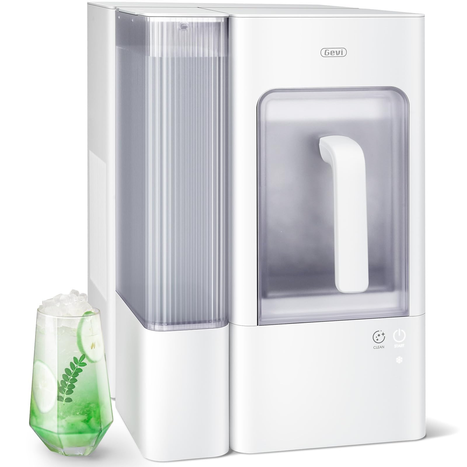 Gevi Adella Nugget Ice Maker Countertop with 1 Gallon Side Tank, 40lbs/24H Nugget Ice Machine wit... | Amazon (US)