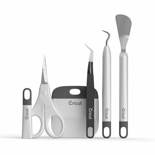 Cricut Basic Tool Set - 5-Piece Precision Tool Kit for Crafting and DIYs, Perfect for Vinyl, Paper & Iron-on Projects, Great Companion Cutting Machines, Gray | Amazon (US)