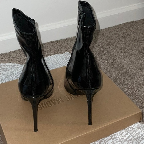 Steve Madden black patent leather stiletto ankle boots | Poshmark