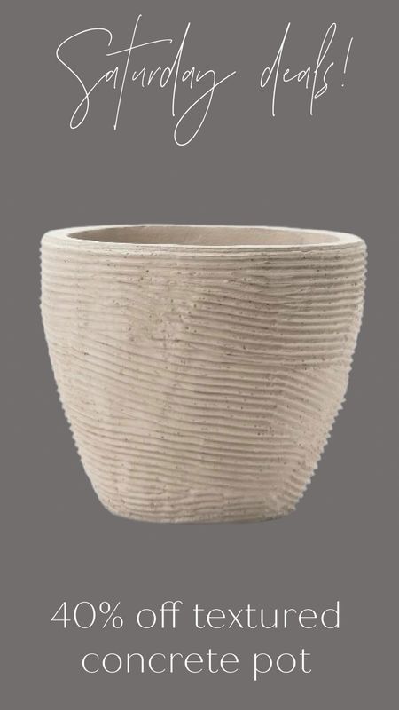 This textured concrete pot is so pretty! 
Luxe for less
Look for less

#LTKhome #LTKstyletip #LTKsalealert