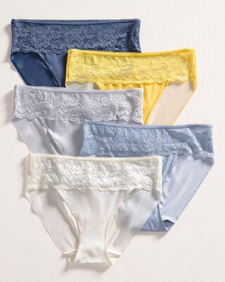 Microfiber Hipster with Lace 5 Pack | Soma Intimates