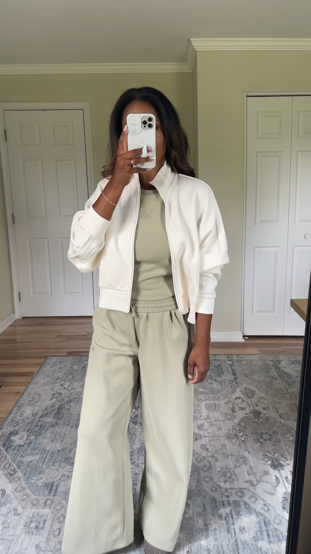 Wearing head to toe @adidas   I wear a size small in the the Soft Lux Straight Leg Pants, the Soft Lux Tank and the Spacer Trackop. I recommend sizing ½ down in the Spezial shoes.
#createdwithadidas #adidas partner

#LTKootd #LTKgrwm #LTKOver40