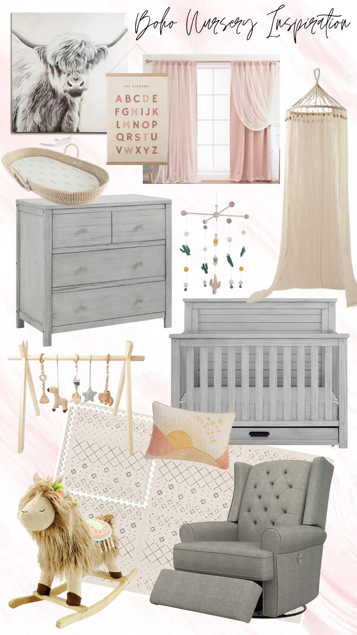 Boho baby girl nursery inspiration 🎀

#LTKbaby #LTKhome #LTKbump