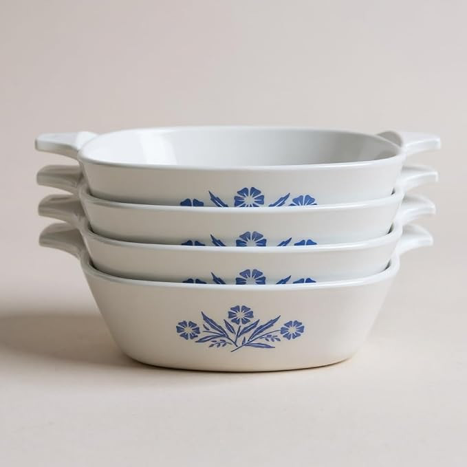 Set of 4 - Vintage Corning Ware Cornflower Blue Individual Casseroles - P-41-B 1 3/4 Cup Petites | Amazon (US)