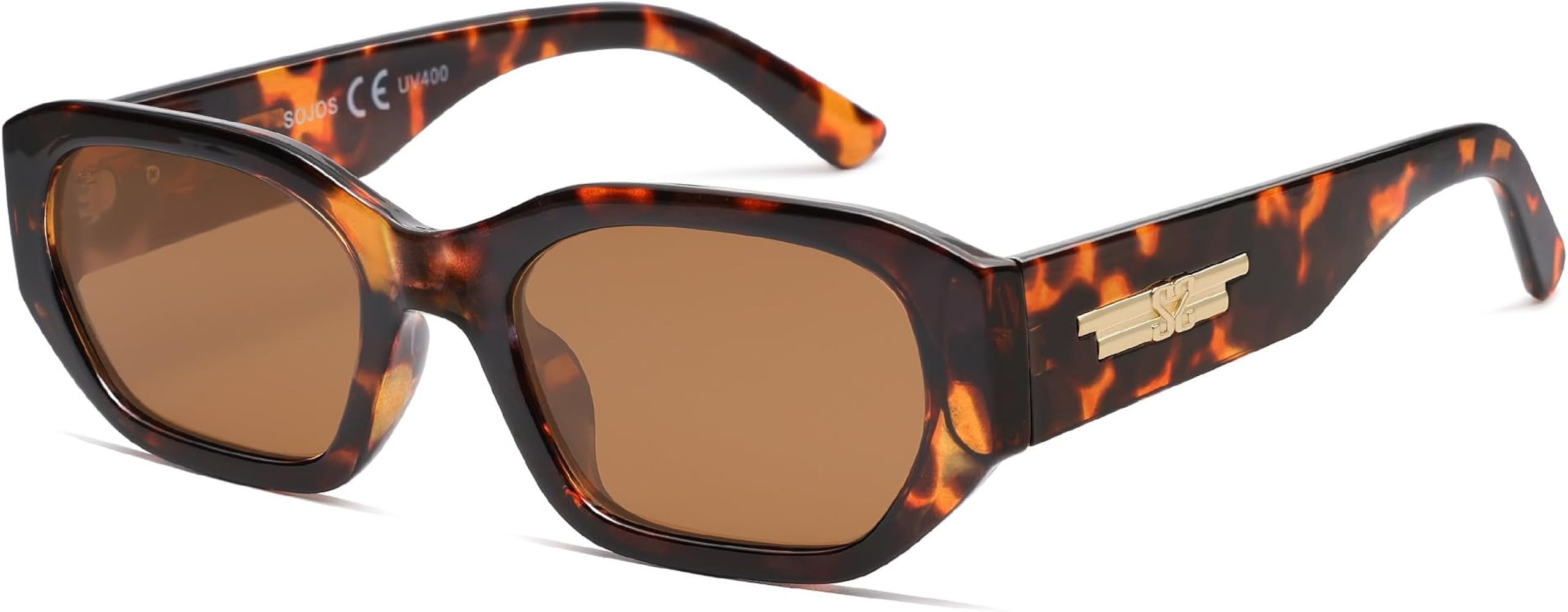 SOJOS Polarized Sunglasses Womens Mens Retro Rectangle Sun Glasses Trendy Hexagonal Frame 80s 90s... | Amazon (US)