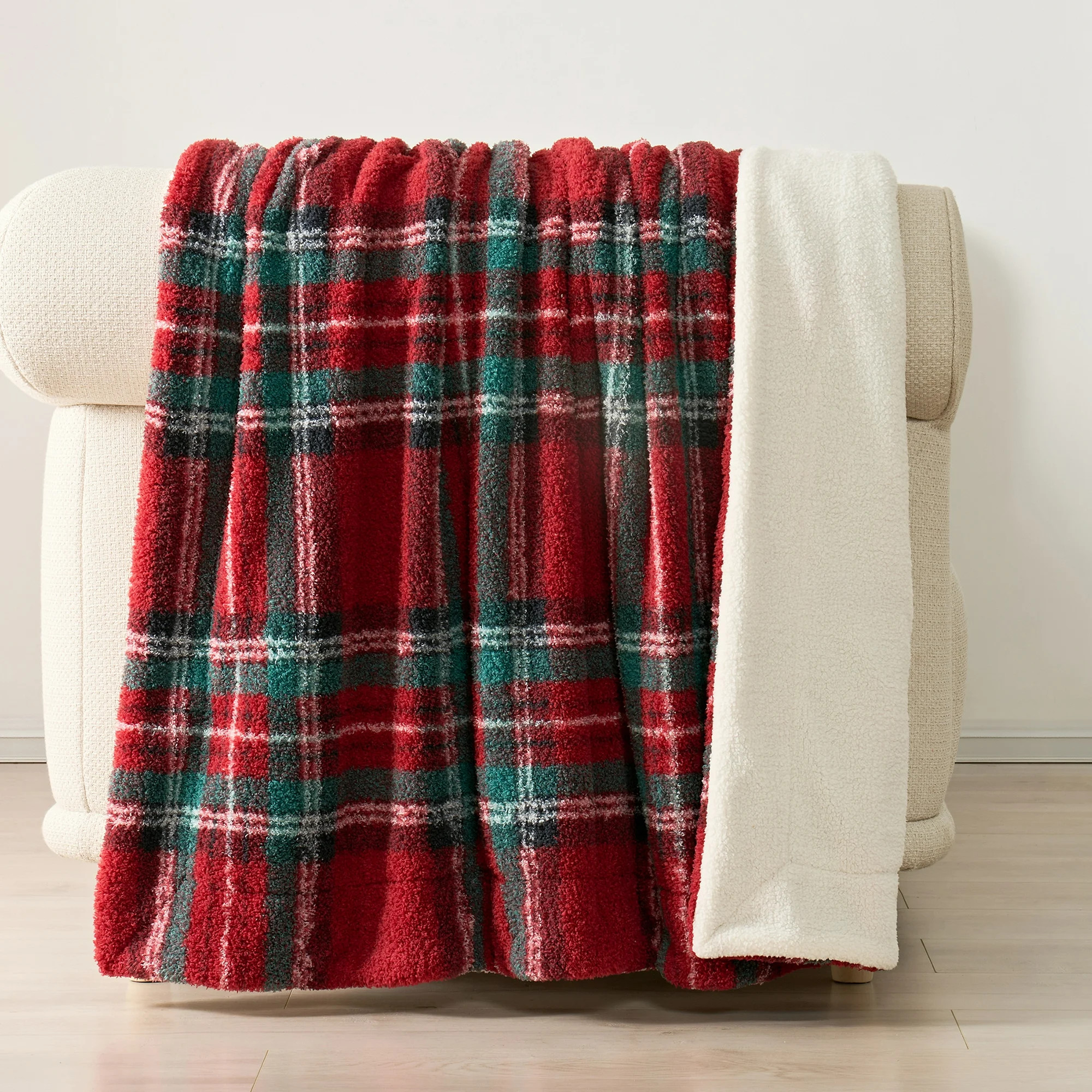 Evergrace Cozy Christmas Throw Red Check 50"x72" | Walmart (US)