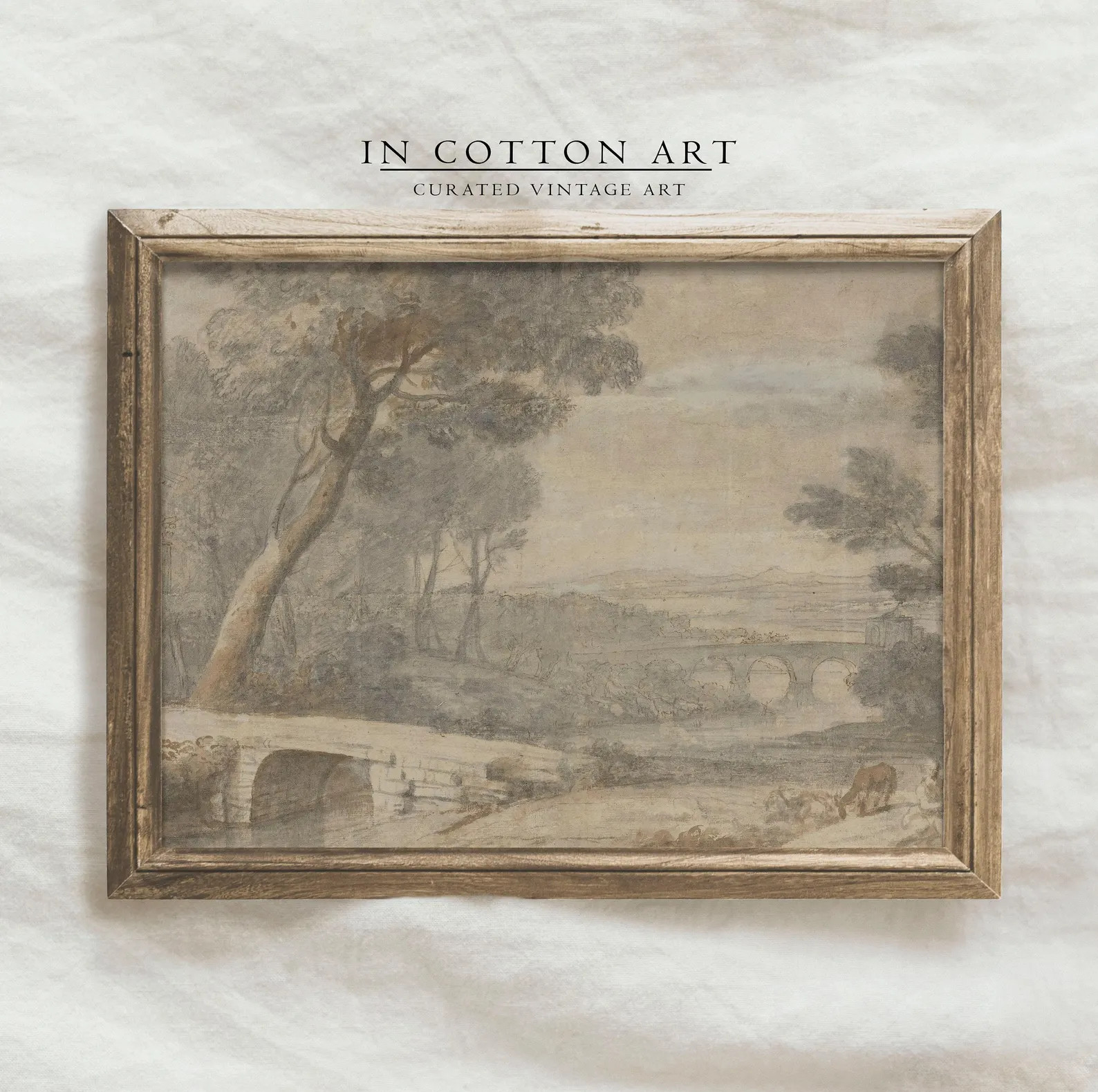 Vintage Muted Neutral Landscape, Muted Antique Landscape, Vintage Landscape Print Neutral, Pastel... | Etsy (US)