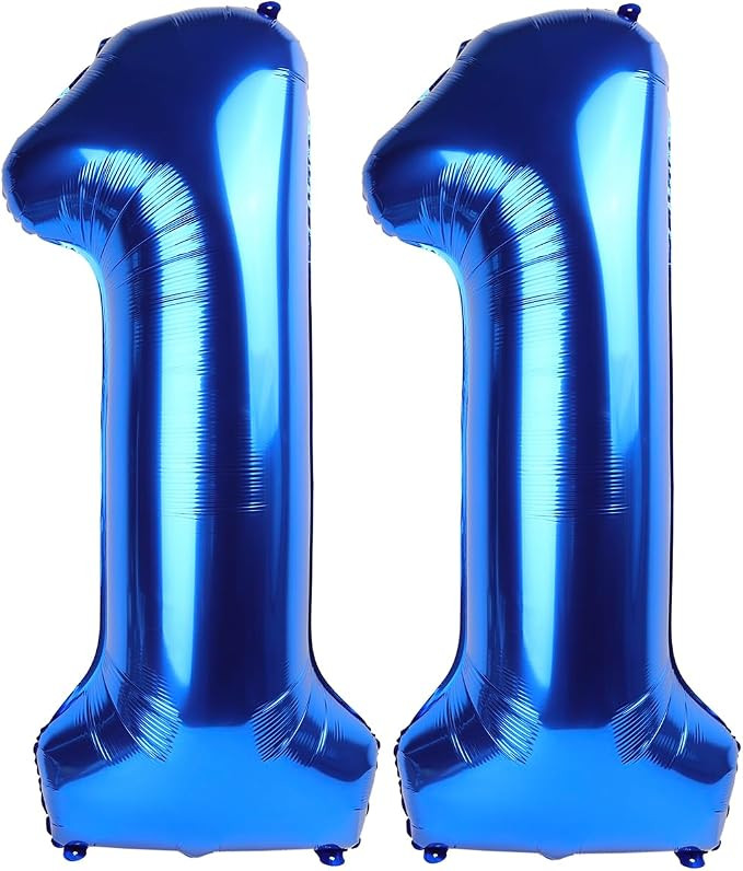 Navy Blue Number 11 Balloon 40 inch, 11 Number Balloons, 11th Navy Blue Birthday Decorations, 11 ... | Amazon (US)