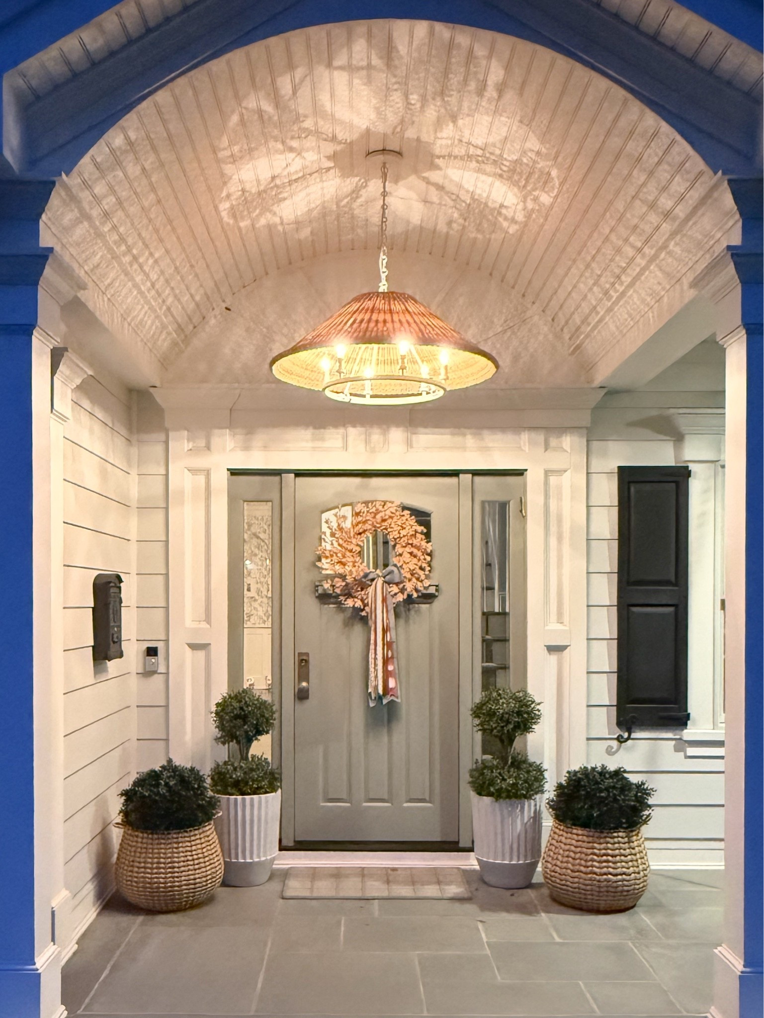 Finally hung this gorgeous Serena & Lily woven pendant light that I ordered a few months ago and I swear it was made for this season! Gives off the prettiest light and looks so good on our porch. Can totally be used indoors a a chandelier as well! On clearance right now…

#LTKSaleAlert #LTKHome #LTKSeasonal