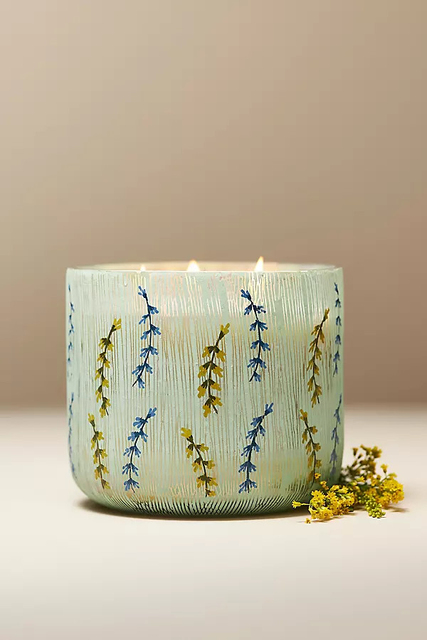 Astrid Fresh Azure Coastline Glass Candle | Anthropologie (US)