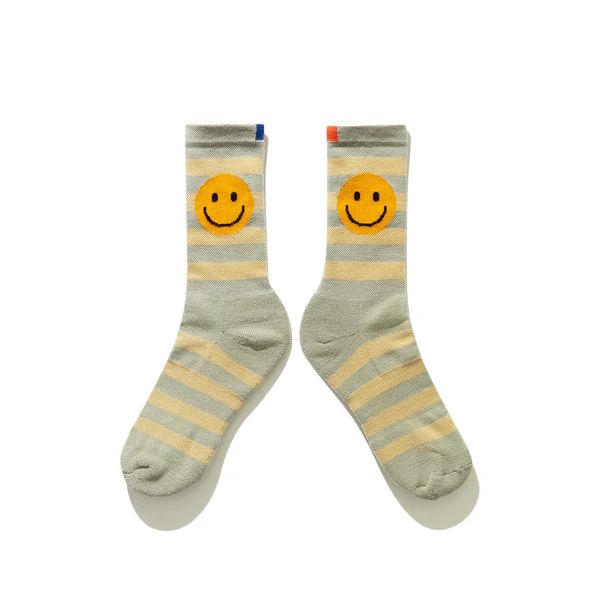 The Women's Rugby Smile Sock - Grey/Beige | KULE (US)