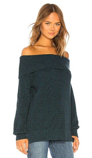 525 america Off The Shoulder Sweater in Dark Teal | Revolve Clothing (Global)