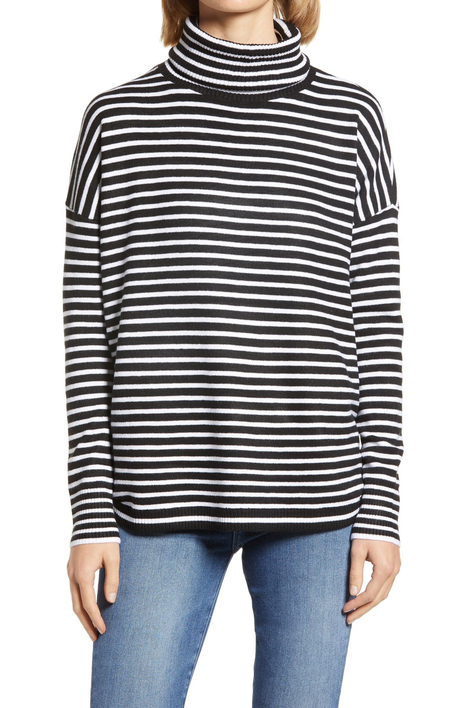 Women's Babysoft Stripe Turtleneck Top | Nordstrom