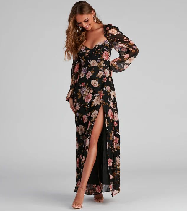 Swept Away Floral Chiffon Maxi Dress | Windsor Stores