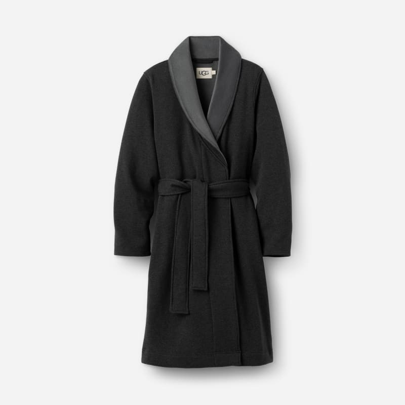 UGG® Women's Duffield Robe Fleece Robes in Black Bear Heather, Size XS | UGG (US)
