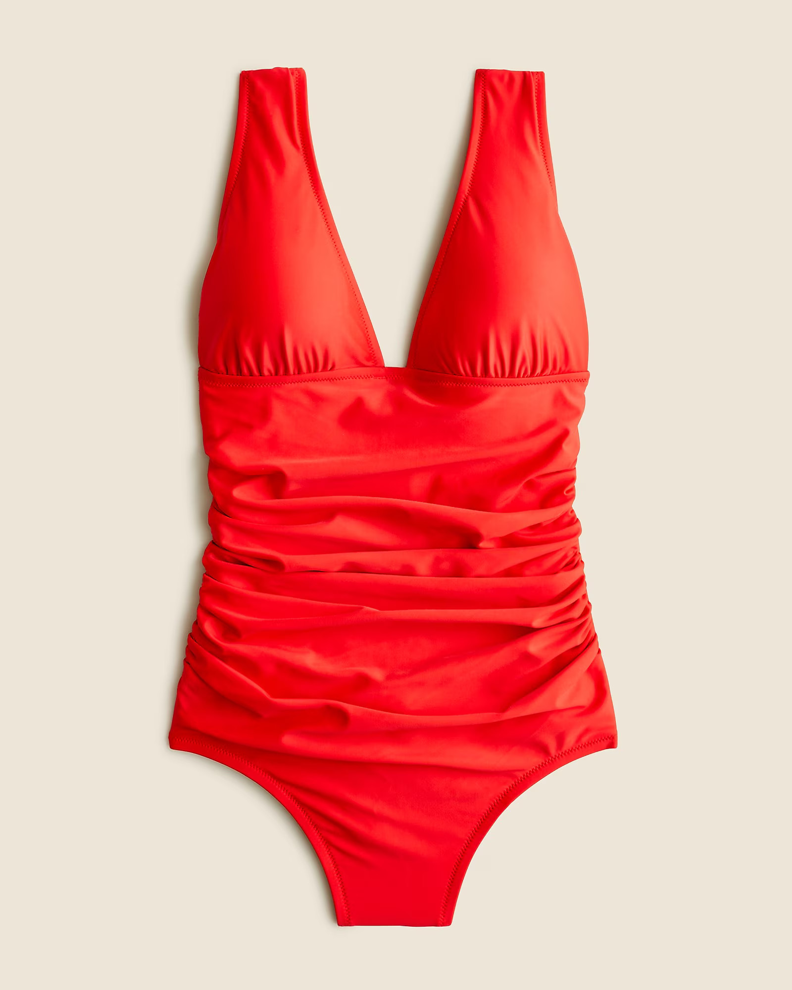 Ruched V-neck one-piece | J. Crew US
