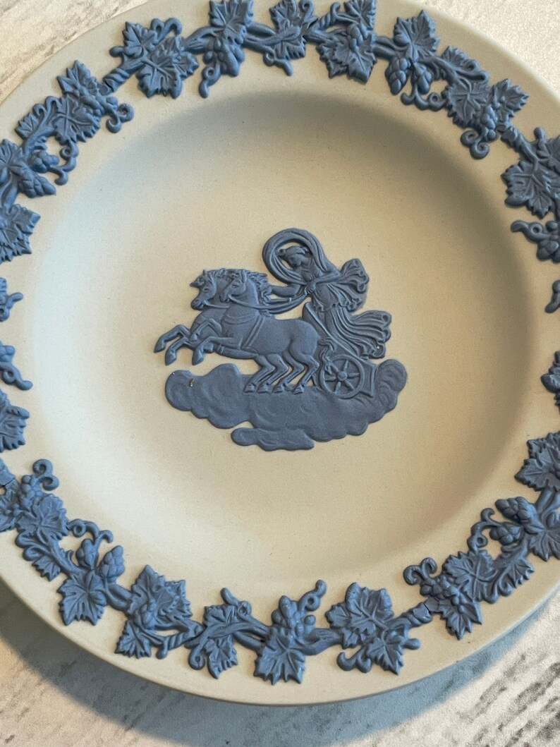 Wedgwood Blue on White Jasperware Trinket Dish - Etsy | Etsy (US)