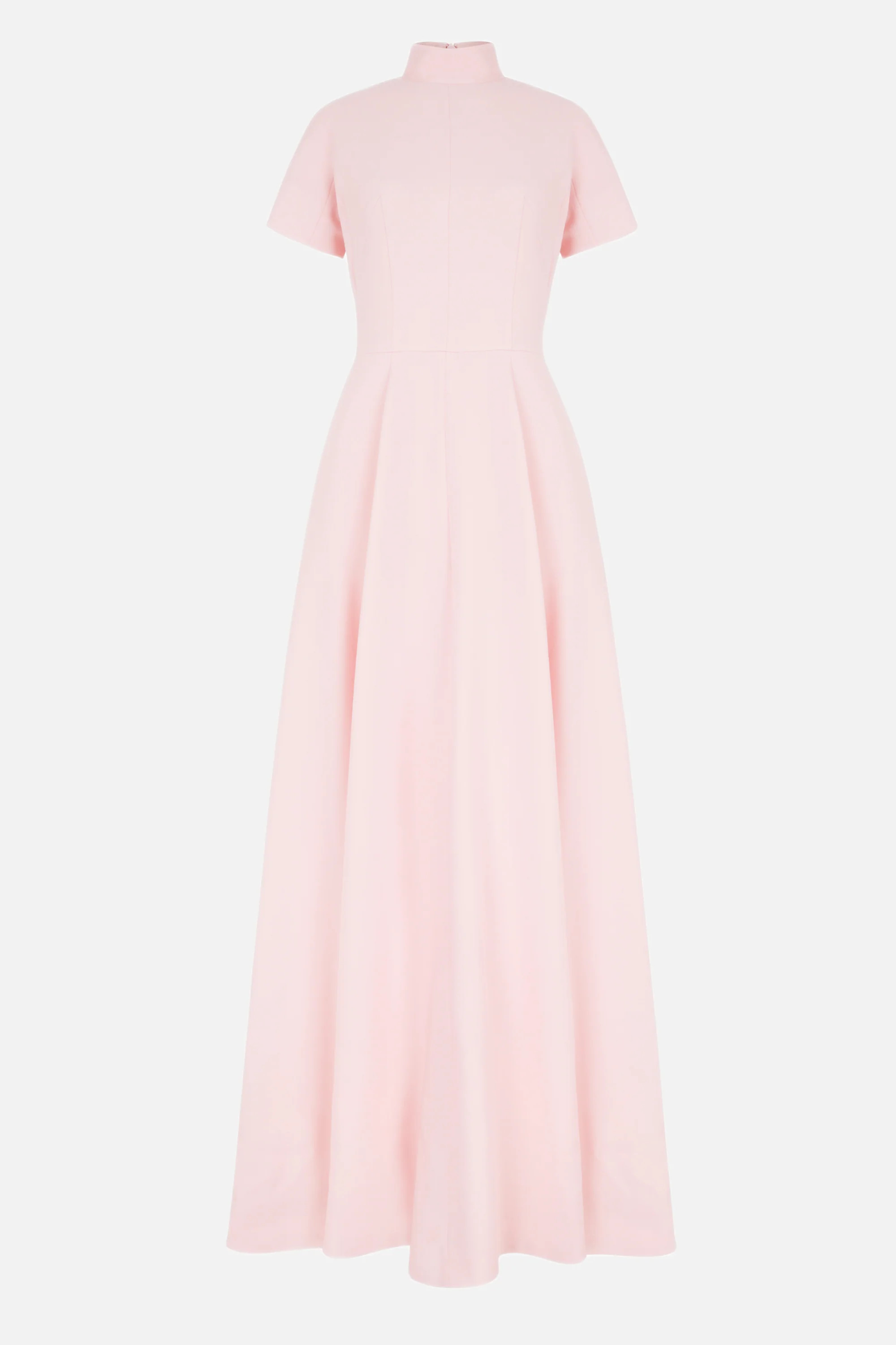 Malinda Dress in Light Pink Single Wool Crepe | Emilia Wickstead