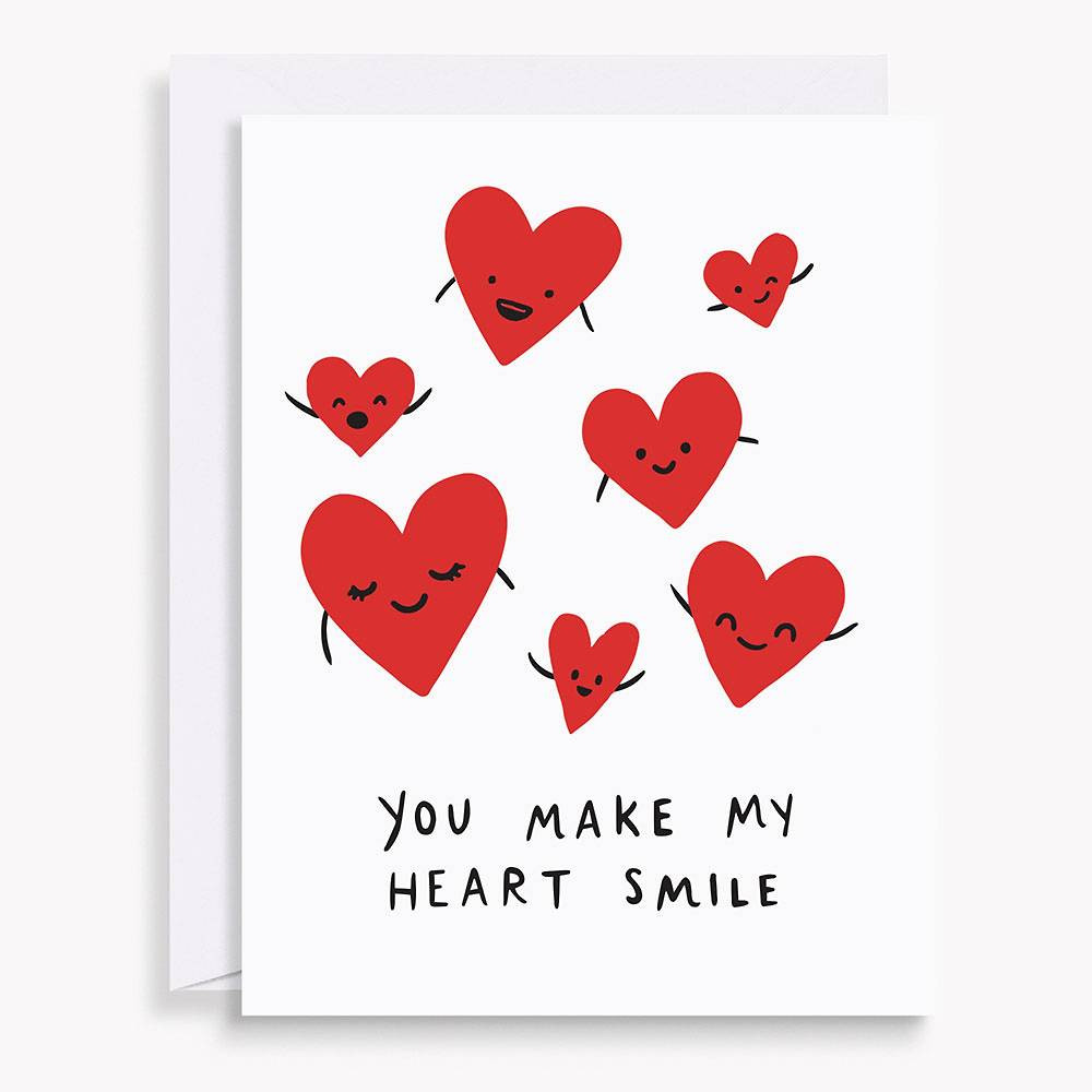 Heart Smile Valentine Card | Paper Source | Paper Source