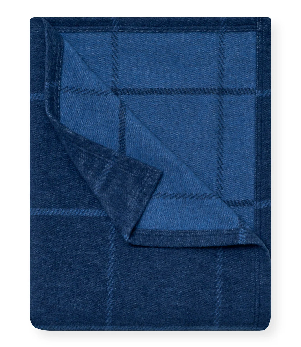 Windowpane Navy Lightweight Blanket | ChappyWrap