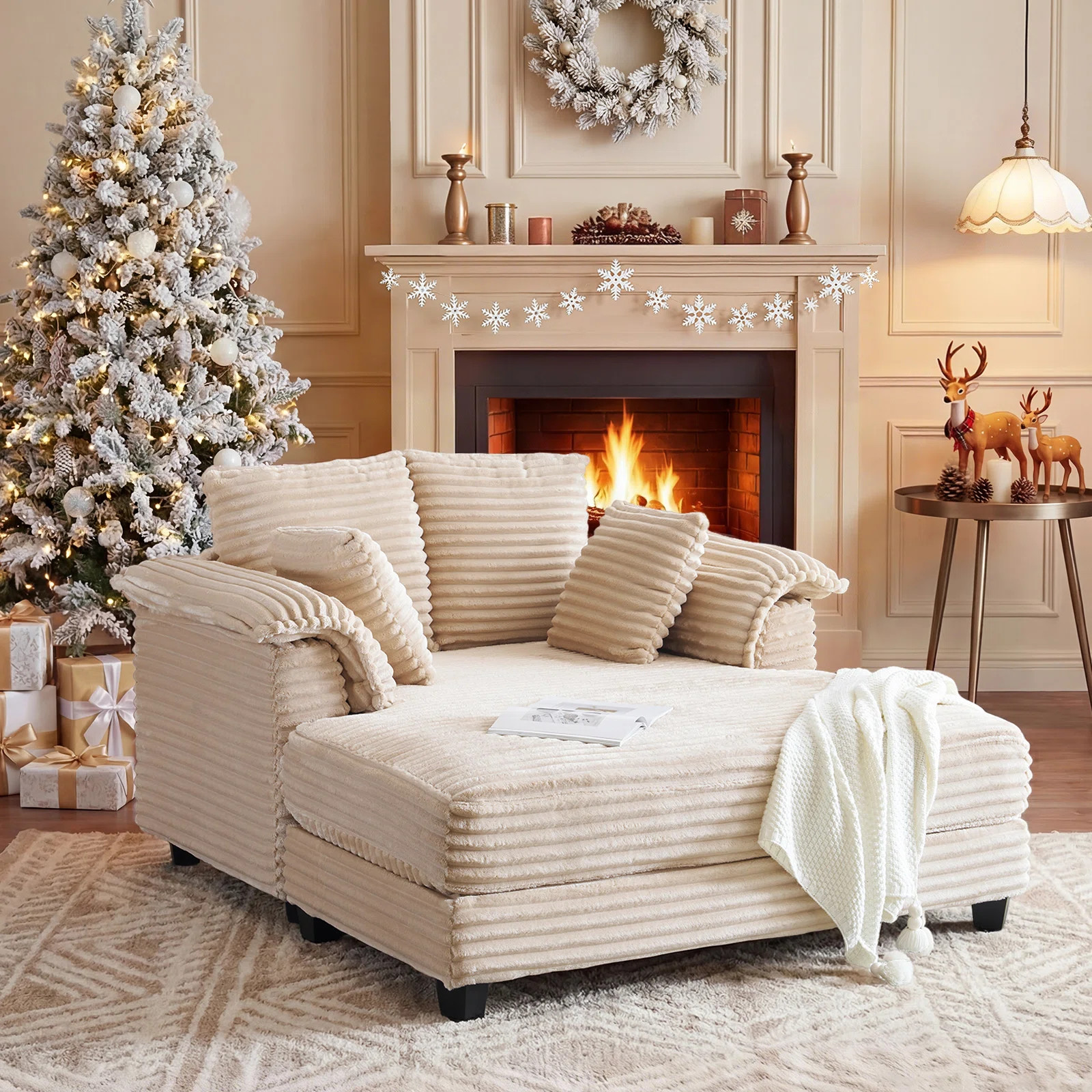 Upholstered Corduroy Lounge Sofa | Wayfair North America